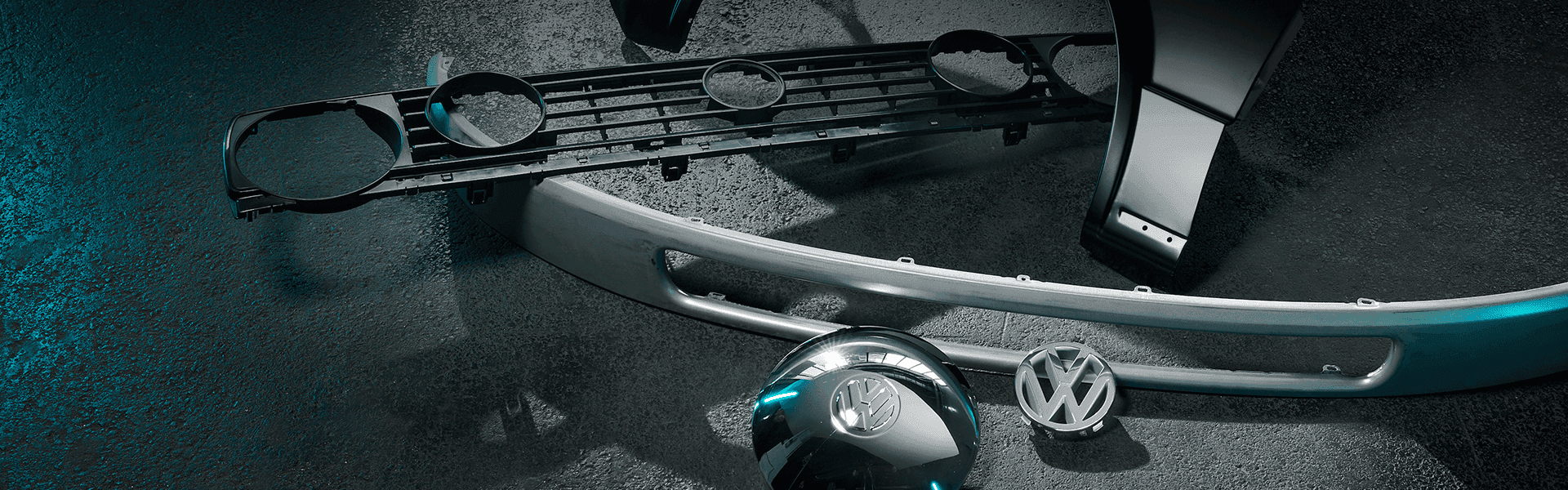 Elementy samochodowe marki Volkswagen.